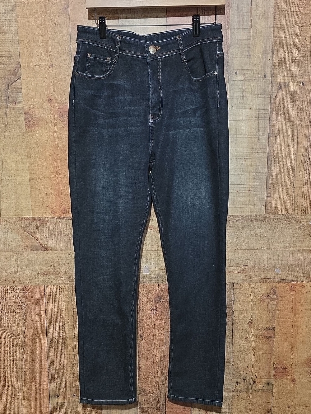 Women's Fleece Lined Dark Wash Stretch Jeans